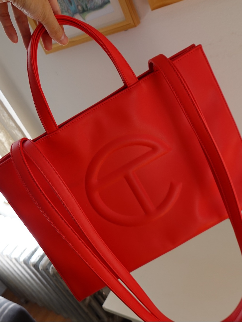 Telfar Medium Shopping Bag in Red - Picture 6 of 7